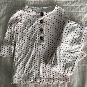 Lou Lou & Company Top & Bottom Set Poppy 3-6 months